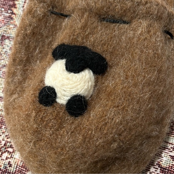 Handmade Wool Sheep Purse Drawstring - Picture 3 of 7